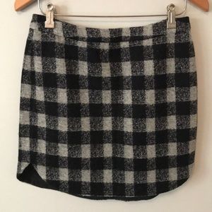 Madewell Check Wool skirt